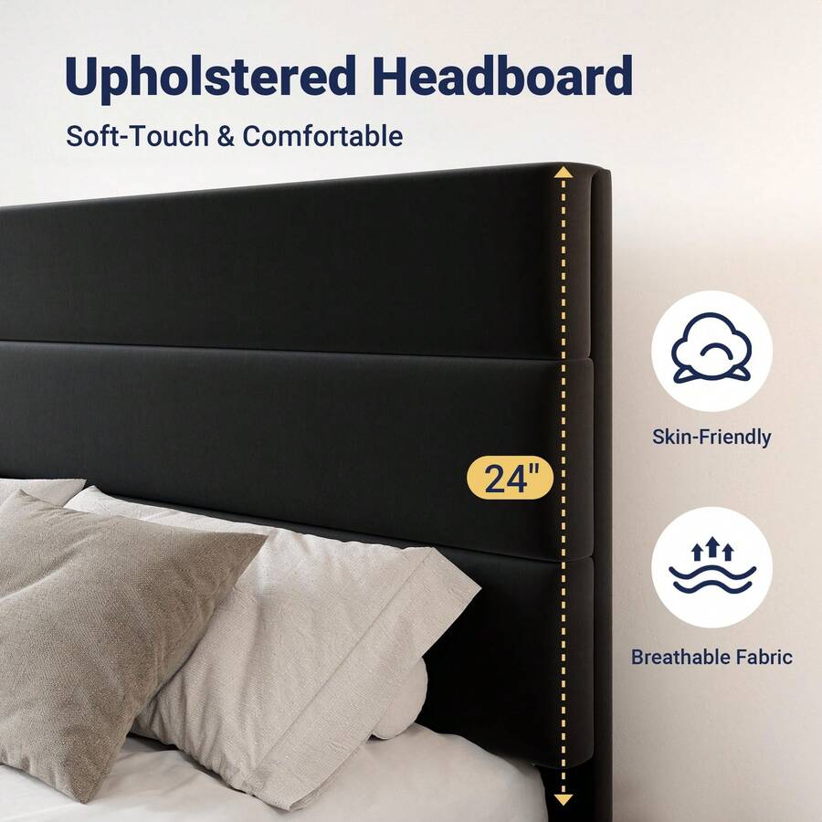 Full/Queen/King Size Platform  - đánh giá và giá King Size Bed Frame With Storage Drawers