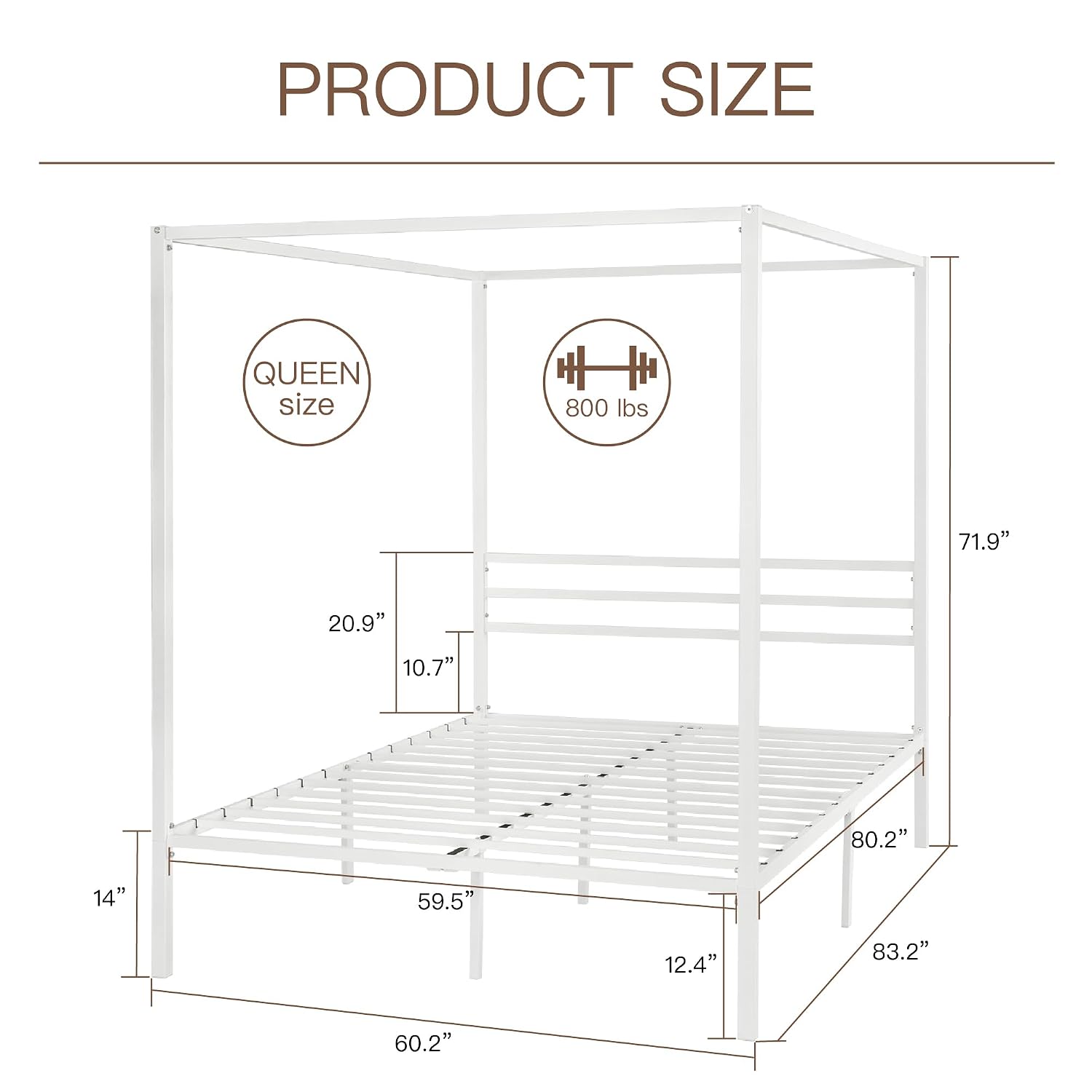 Queen Metal Canopy Bed Frame H - đánh giá và giá Canopy Bed Frame Metal Queen