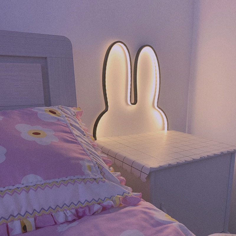 Cute Led Rabbit Wall Lights US - đánh giá và giá Floating Nightstand With Led Light