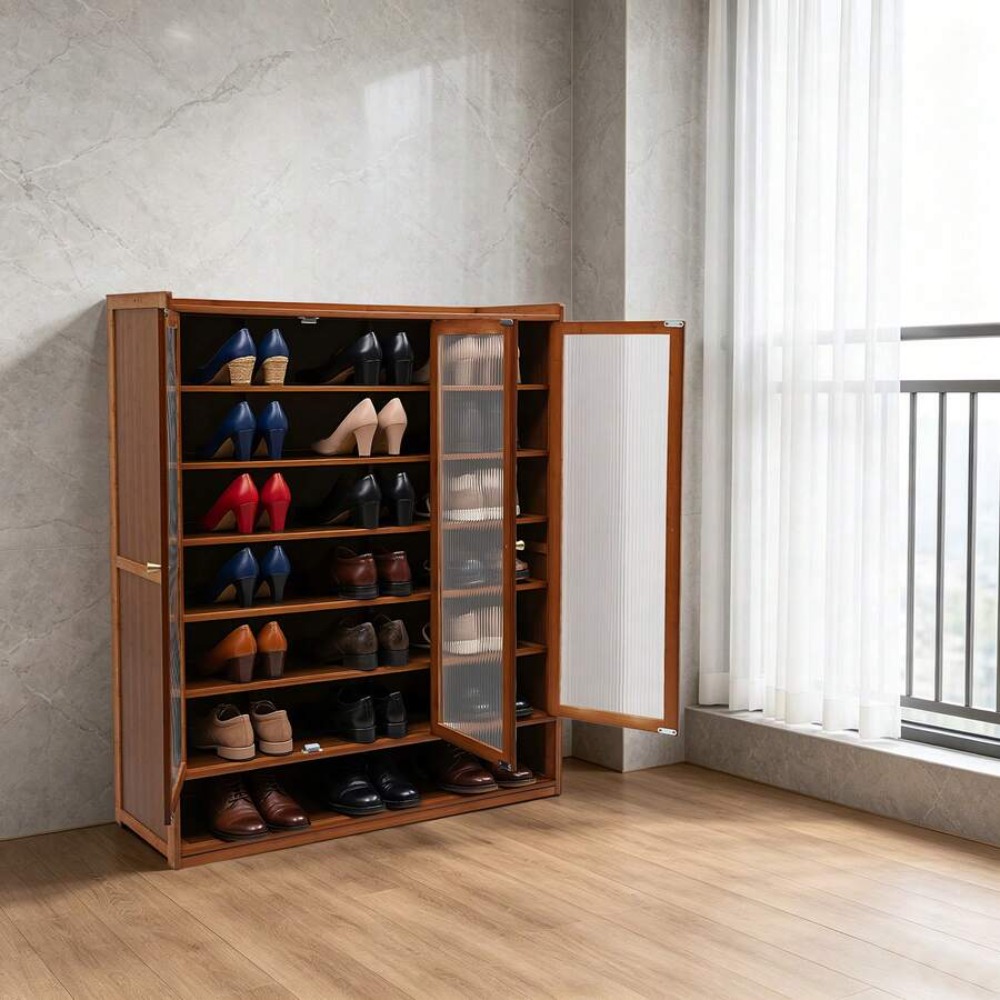 Shoe Cabinet 8 Tier 3 Door Fre - đánh giá và giá Shoe Rack Cabinet Narrow Entryway