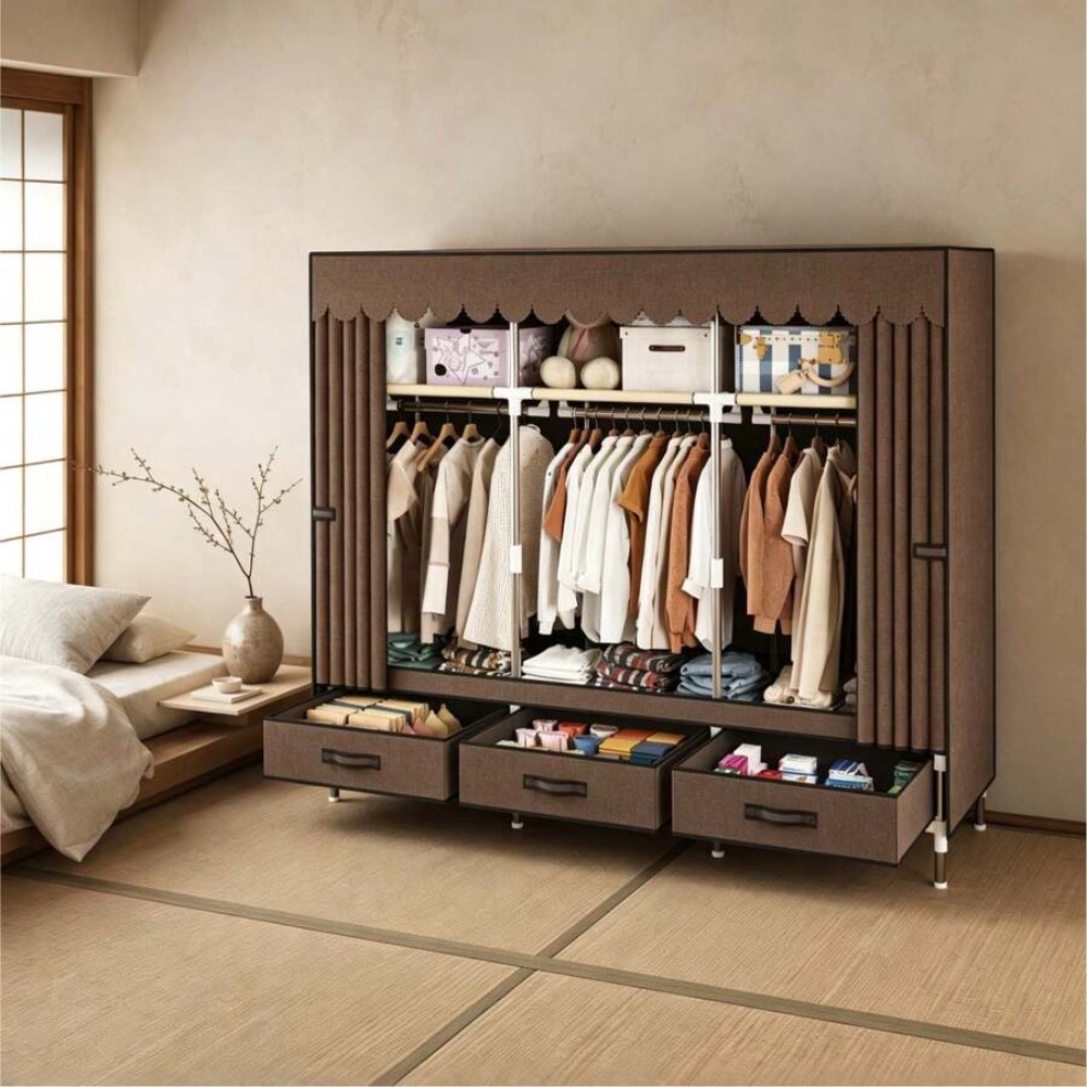 Portable Wardrobe Closet with  - đánh giá và giá Wardrobe Closet Portable Fabric Cover