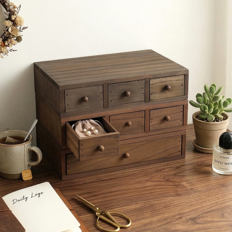 Wooden Desktop Storage Box Mon - đánh giá và giá Storage