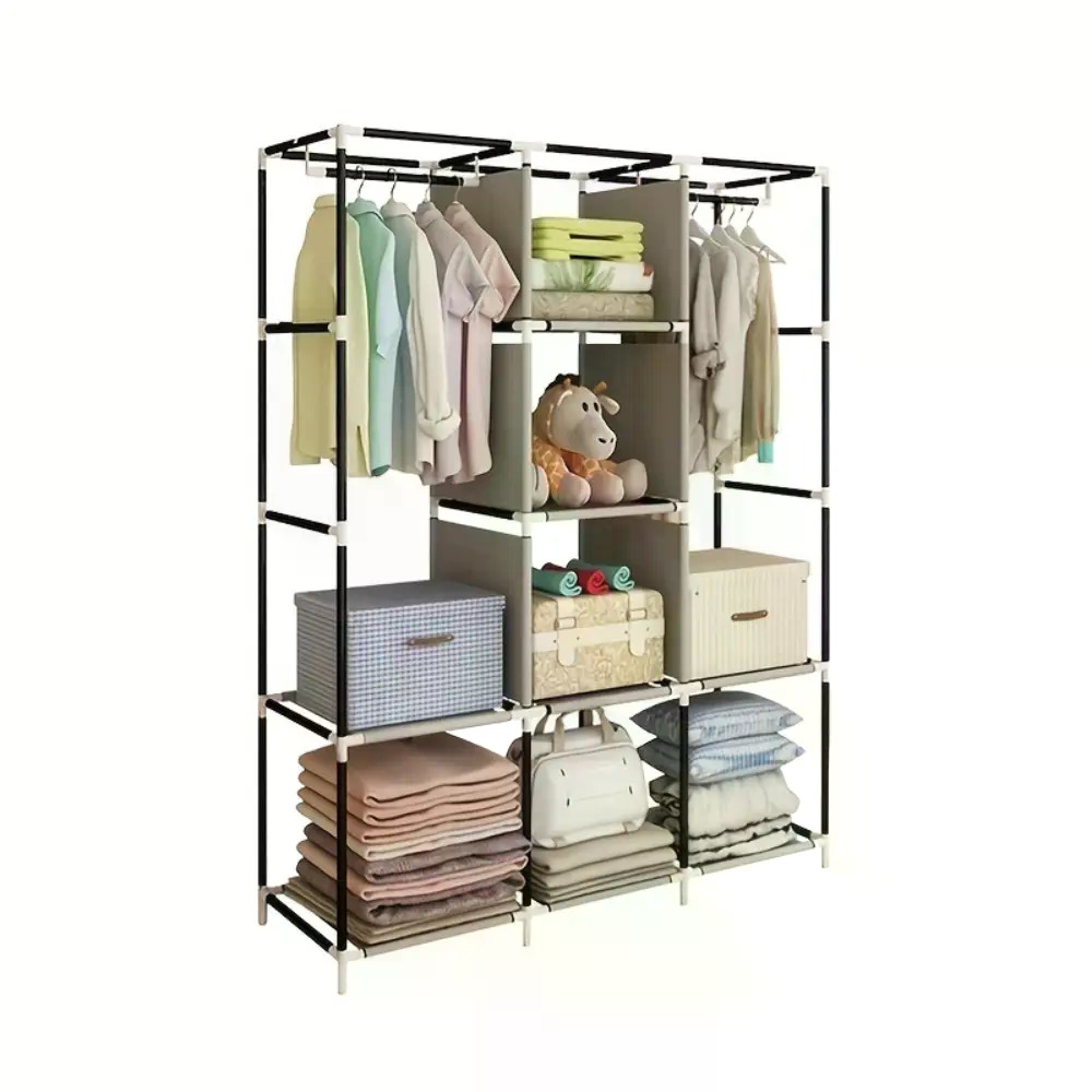 64-in Portable Covered Non-Wov - đánh giá và giá Wardrobe Closet Portable Fabric Cover
