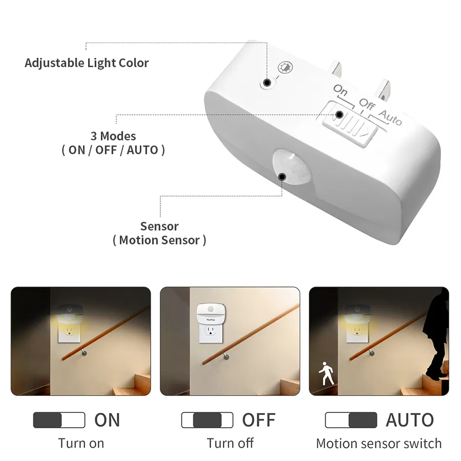 LED Night Light Motion Sensor  - đánh giá và giá Floating Nightstand With Led Light